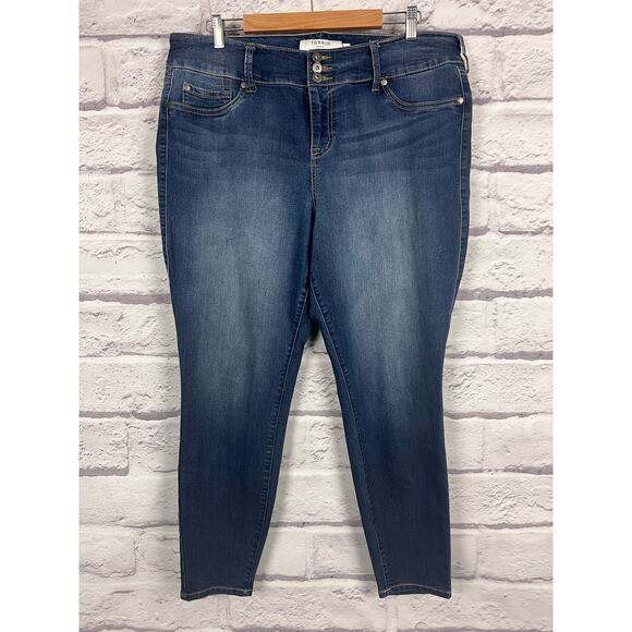 Torrid Womens 20R Jegging 3-Button Stretch Skinny Rock Classic Blue Denim Jeans - Picture 3 of 11